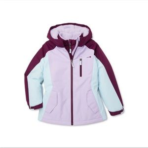 Swiss+Tech Girls Lilac Multicolor 4-in-1 Reversible Inner System Jacket  10-12